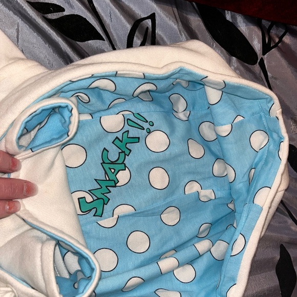 Disney sz Lg white Mickey and Minnie Mouse zip up hoodie.  NWOT - Picture 3 of 4